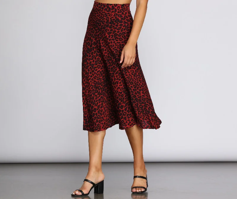 Sassy Flare Midi Skirt