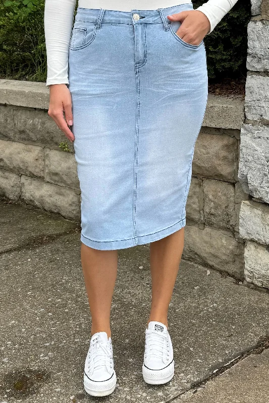 Emily Lt. Indigo Denim Skirt